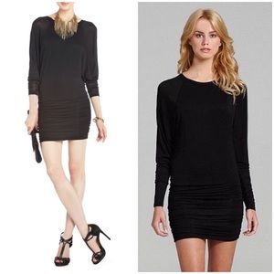 Vintage BCBGMaxAzria Black Knit Long Raglan Sleeve Dress